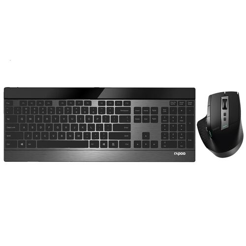 RAPOO 9900M Multi-mode Wireless Ultra-slim Keyboard & Mouse - Bluetooth 3.0, 4.0, 2.4G Multi-Mode Switch, Ultra-Slim Keys, Adjustable DPI - Main Image