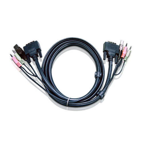 ATEN KVM Cable 3m with DVI-D (Single Link) USB & Audio to DVI-D (Single Link), USB & Audio - Main Image
