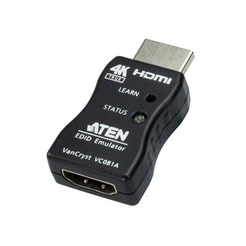 ATEN VC081A True 4K HDMI EDID Emulator Adapter, Superior video quality up to 3840 x 2160 @ 60Hz (4:4:4), LED indicators, Powered by HDMI Source - Main Image