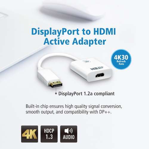 ATEN VanCryst DP(M) to HDMI(F) Active 4K2K Adapter - Main Image