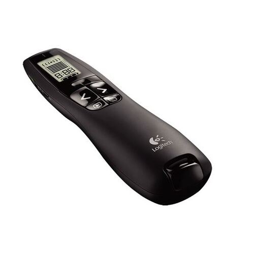 Logitech R800 Laser Presentation Remote LCD display time tracking 30m Range, 2.4GHz Instuitive slideshow controls MILT-R700PRO 910-003508 - Main Image