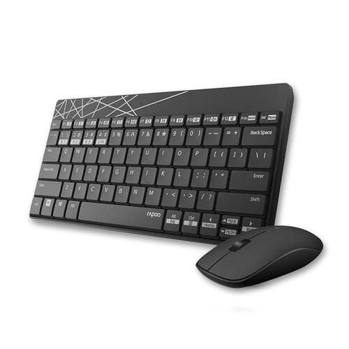 RAPOO 8000M Compact Wireless Multi-mode Bluetooth, 2.4Ghz, 3 Device Keyboard and Mouse Combo - Main Image