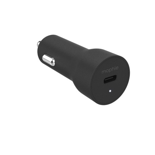 MOPHIE Car Charger - Accelerated Charging For USB-C Devices - For USB-C Devices - Black (409903508), Solid Construction, 18W Fast Charge - Main Image