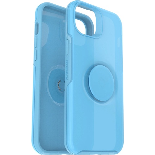 OTTERBOX Apple iPhone 14 Plus Otter + Pop Symmetry Series Case - You Cyan This? (Blue) (77-88783), 3X Military Standard Drop Protection - Main Image