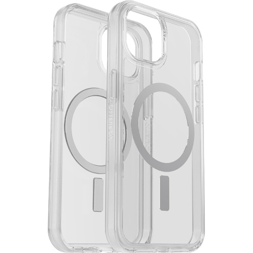 OTTERBOX Apple iPhone 14 / iPhone 13 Symmetry Series+ Clear Antimicrobial Case for MagSafe - Clear (77-89208), 3X Military Standard Drop Protection - Main Image