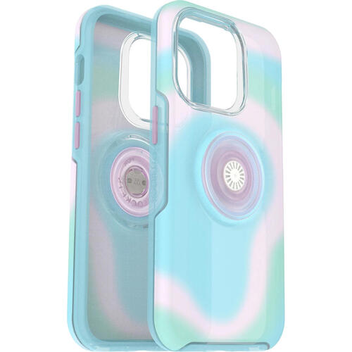 OTTERBOX Apple iPhone 14 Pro Otter + Pop Symmetry Series Case - Glowing Aura (Pink) (77-89731), 3X Military Standard Drop Protection - Main Image