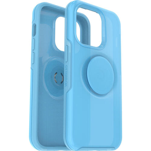 OTTERBOX Apple iPhone 14 Pro Otter + Pop Symmetry Series Case - You Cyan This? (Blue) (77-88802), 3X Military Standard Drop Protection - Main Image