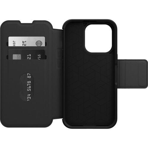 OTTERBOX Apple iPhone 14 Pro Strada Series Case - Shadow Black (77-88564), Military standard (MIL-STD-810G 516.6) - Main Image