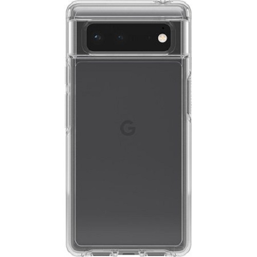 OTTERBOX Google Pixel 6 Symmetry Series Clear Antimicrobial Case - Clear (77-84034), Durable protection, Raised edges protect screen and camera - Main Image
