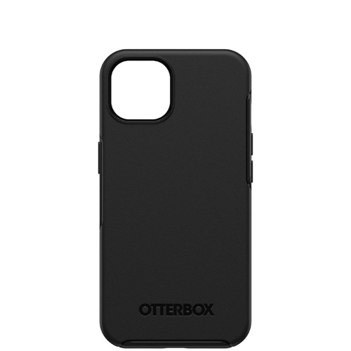 OTTERBOX Apple iPhone 13 Symmetry Series+ Antimicrobial Case with MagSafe - Black (77-85616), Wireless charging compatible - Main Image