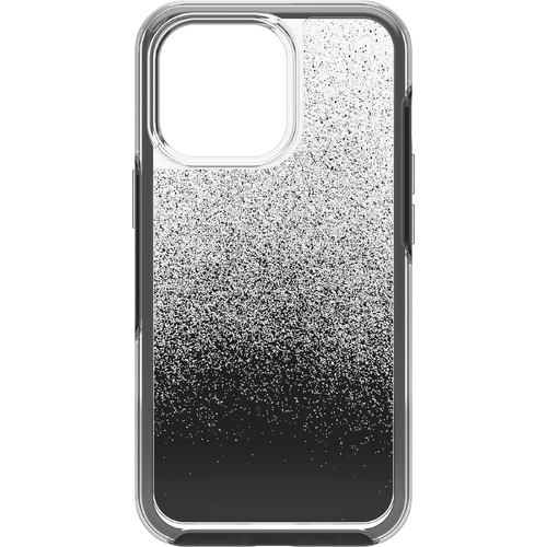 OTTERBOX Apple iPhone 13 Pro Symmetry Series Clear Antimicrobial Case - Ombre Spray (Clear/Black) (77-83492), Wireless charging compatible - Main Image