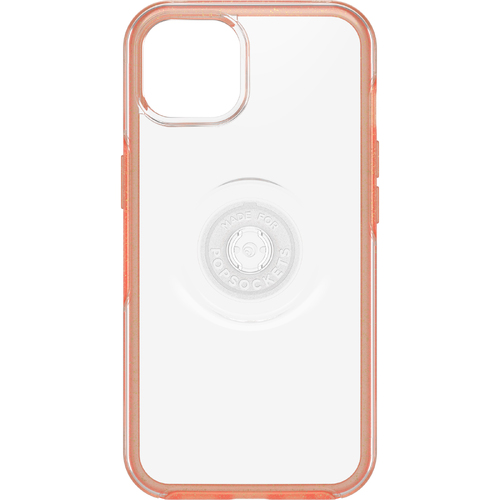 OTTERBOX Apple iPhone 13 Otter + Pop Symmetry Series Clear Case - Melondramatic (Clear/Orange) (77-85392), Swappable PopTop - Main Image