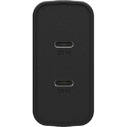 OTTERBOX 50W USB-C Fast Charge Dual Port Wall Charger - Black Shimmer - Main Image