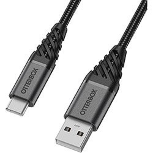 OTTERBOX USB-A To USB-C 1 Meter -Dark Ash Black  78-52664  - Premium - Rugged, tough and built to outlast - Main Image