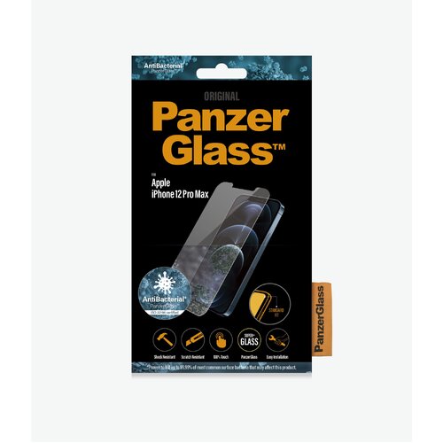 PANZER GLASS iPhone 12 Pro Max - Clear Glass Screen Protector - (2709) Antibacterial glass - Main Image