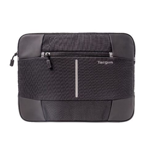 Targus 13-14'' Bex II Laptop Sleeve - Weather-resistant & rip-stop fabrication - Black with black trim - Main Image
