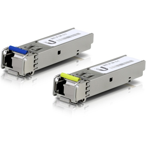 UBIQUITI UFiber SFP Single-Mode BiDi Fiber Module, 1 Gbps, 3km Distance, 2-Pack - Main Image