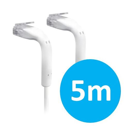 UBIQUITI patch cable with both end bendable RJ45 5m - White - Main Image
