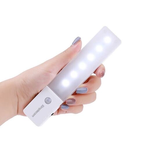SIMPLECOM EL608 Rechargeable Infrared Motion Sensor Wall LED Night Light Torch - Cool White - Main Image