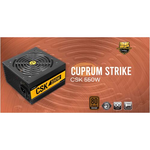 ANTEC CSK550 80+ Bronze 550w, up to 88% Efficiency, Flat Cables, 120mm Silent Fans, Continuous power PSU, AQ3 - Main Image