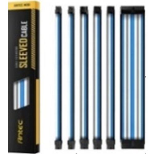 ANTEC PSU - Sleeved Extension Cable Kit V2 - Blue / White / Black . 24PIN ATX, 4+4 EPS, 8PIN PCI-E, 6PIN PCI-E, Compatible with Standard PSU - Main Image