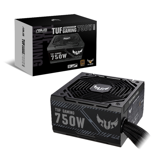 ASUS TUF-GAMING-750B PSU 750W Bronze 80 Plus Bronze, Military Grade, Protective PCB Coat, Axial-Tech Fan, Sleeved Cables, 6YW - Main Image