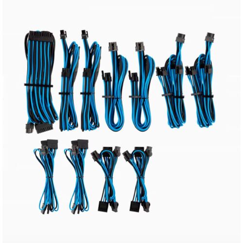 CORSAIR Corsair PSU - BLUE/BLACK Premium Individually Sleeved DC Cable Pro Kit, Type 4 (Generation 4) - Main Image