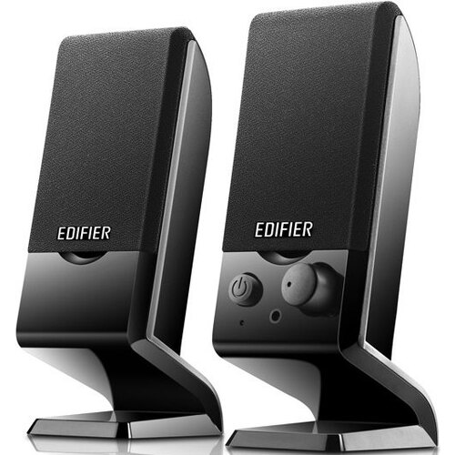 Edifier M1250 2.0 USB Powered Compact Multimedia Speakers - 3.5mm AUX/Flat Panel Design Satellites/Built in Power/Volume controls/Black - Main Image