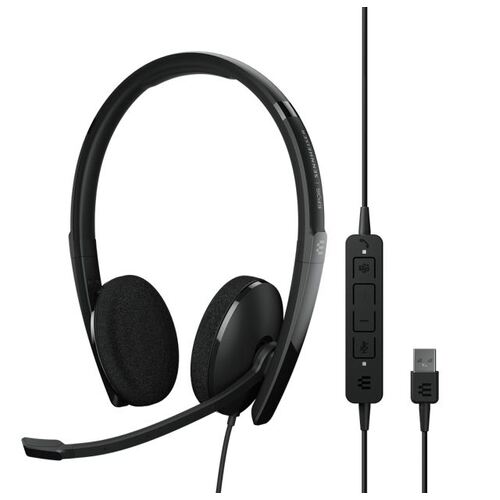 SENNHEISER | Sennheiser ADAPT 160T USB II On-ear, double-sided USB-A headset with in-line call control and foam earpads. Certified for Microsoft Teams - Main Image