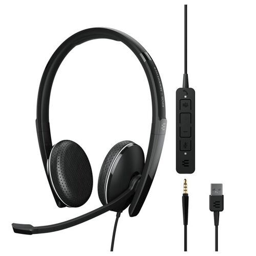 SENNHEISER | Sennheiser ADAPT 165T USB II On-ear, double-sided USB-A headset, 3.5 mm jack and detachable USB cable with in-line call control - Main Image