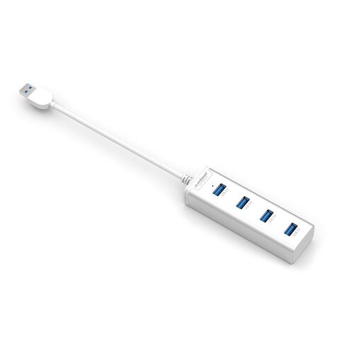 MBEAT STICK" 4-Port USB 3.0 Hub - Aluminium Portable 4 Port Data Transfer Super Speed USB Hub Adapter Ultrabook MacBook SurfaceBook - Main Image