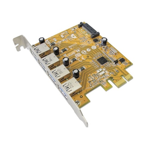 SUNIX USB4300NS PCIE 4-Port USB 3.0 Card (SATA power connector) - Main Image