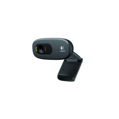 LOGITECH C270 3MP HD Webcam 720p/30fps, Widescreen Video Calling, Light Correc, Noise-Reduced Mic for Skype, Teams, Hangouts, PC/Laptop/Macbook/Tablet - Main Image