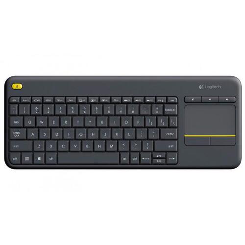 Logitech Wireless Keyboard K400 Plus, Black, USB Receiver, Inbuilt Touch Pad Powered by 2xAA, included - Main Image