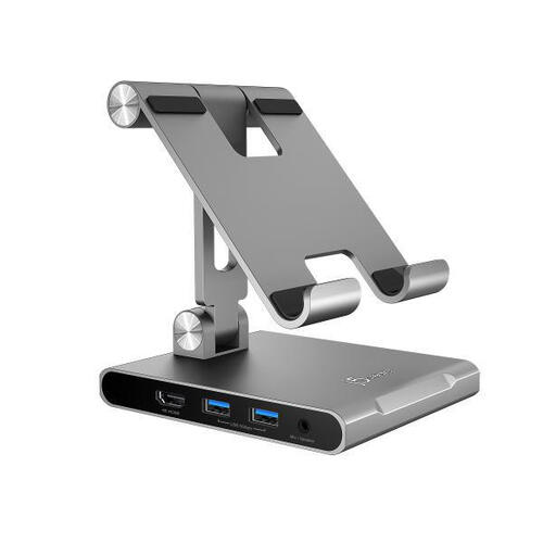 J5create JTS224 Multi-Angle Stand Docking Station for iPad, Samsung Tablet, Surface Pro 8 (USB-C to 4K HDMI, USB-C 100W PD, USB-Ax2, SD card reader) - Main Image