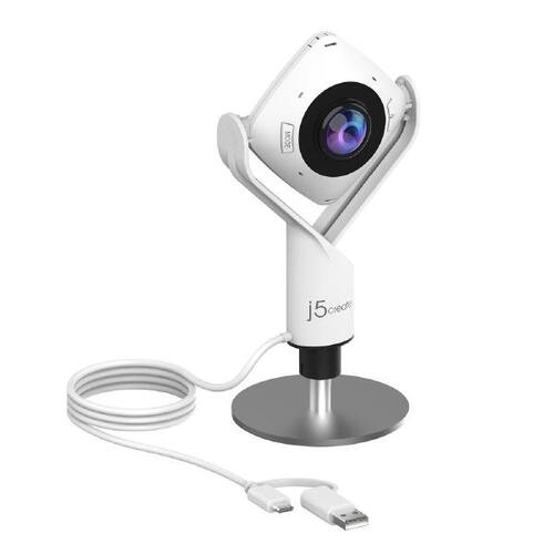 J5create 360 All Around Conference Webcam for Huddle Rooms - Full HD 1080p video playback @ 30 Hz Model: JVCU360 - Main Image