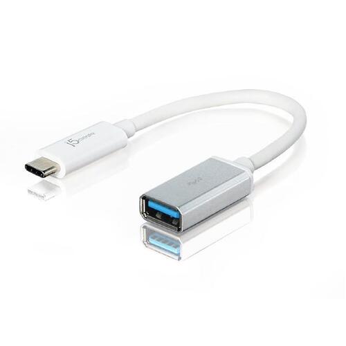 J5create JUCX05 USB-C 3.1 Male Type-C to USB-A Type-A Female Adapter - Convert or connect USB-C to USB-A accessories - Main Image
