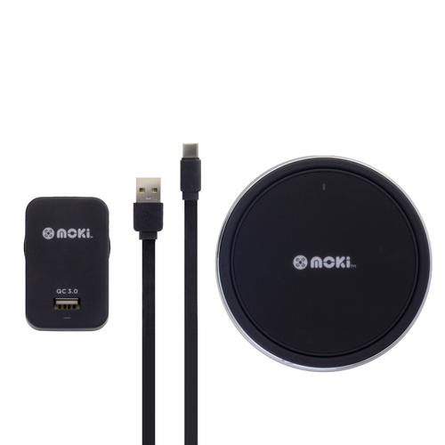 MOKI ChargePad Qi Wireless (10W) 3.0 Type-C Rapid Charge Pack - Main Image
