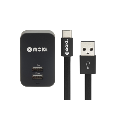 MOKI Type-C SynCharge Cable + Wall Charger - Main Image