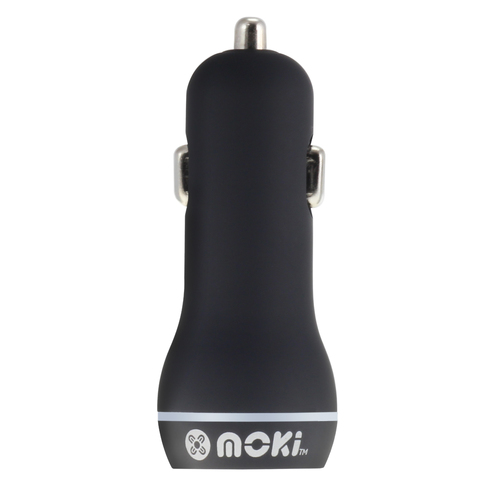 MOKI Dual USB Car Charger Black - Main Image