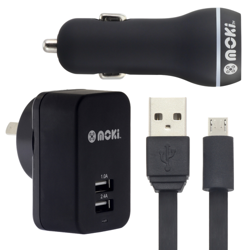 MOKI Micro-USB SynCharge Cable + Car + Wall - Main Image