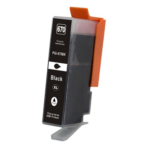 PGI-670XL Black Premium Compatible Inkjet Cartridge - Main Image