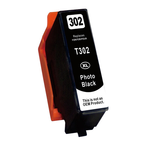 Photo Black Compatible Inkjet Cartridge Replacement for 302XL Photo Black - Main Image