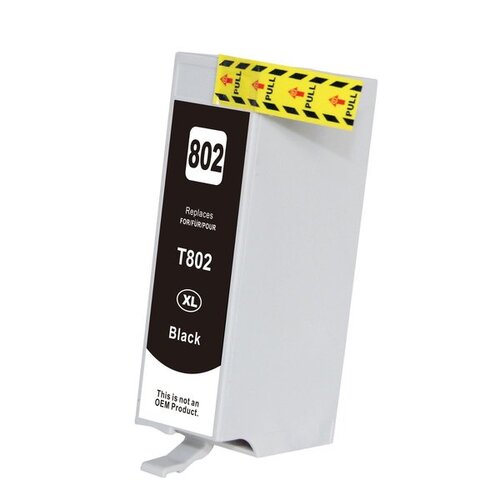 Black Compatible Inkjet Cartridge Replacement for 802XL - Main Image