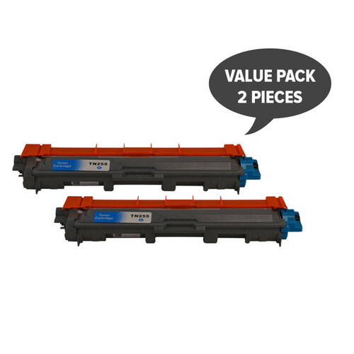 TN-255 Cyan Premium Generic Toner Set of 2 - Main Image