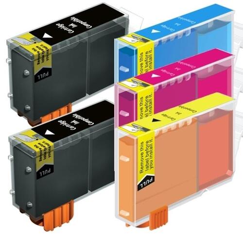 BCI-3 Black / Bci-3 Bci-6 Colours Compatible Inkjet Cartridge Set 5 Ink Cartridges - Main Image