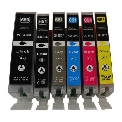 PGI-650XL CLI-651XL Compatible Inkjet Set 6 Cartridges [Boxed Set] - Main Image