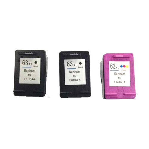 HP Compatible Remanufactured Value Pack 2 x HP63XL Black & 1 x HP63XL Color - Main Image