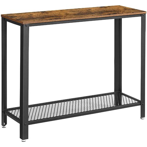 Console Table Metal Frame Rustic Brown - Main Image