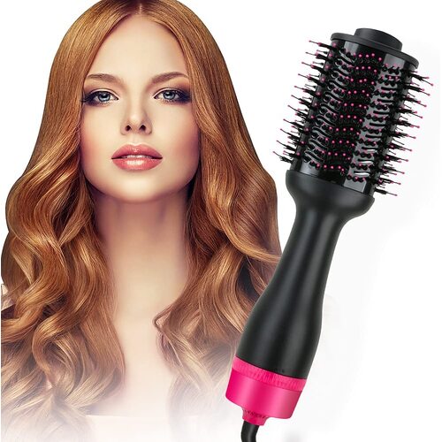 Hot Air One-Step Hair Dryer Negative Ion Anti-Frizz Blowout for Drying,Straightening, Curling and Volumizer (AU Plug) - Main Image